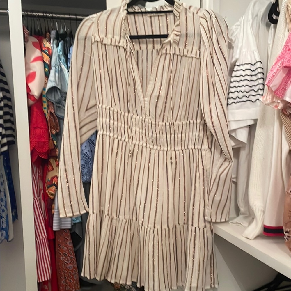 Striped V-Neck Dress